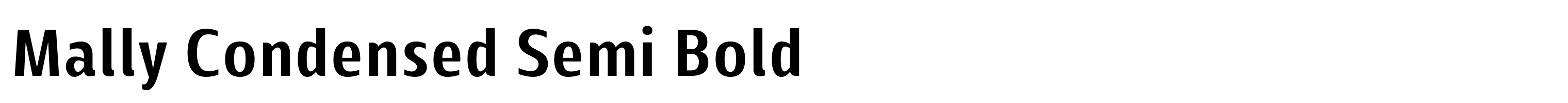 Mally Condensed Semi Bold